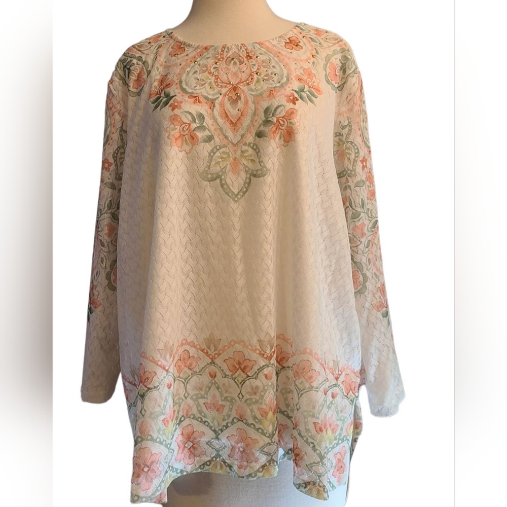 NWT Alfred Dunner size 2X white top